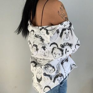 Face Button Up Shirt